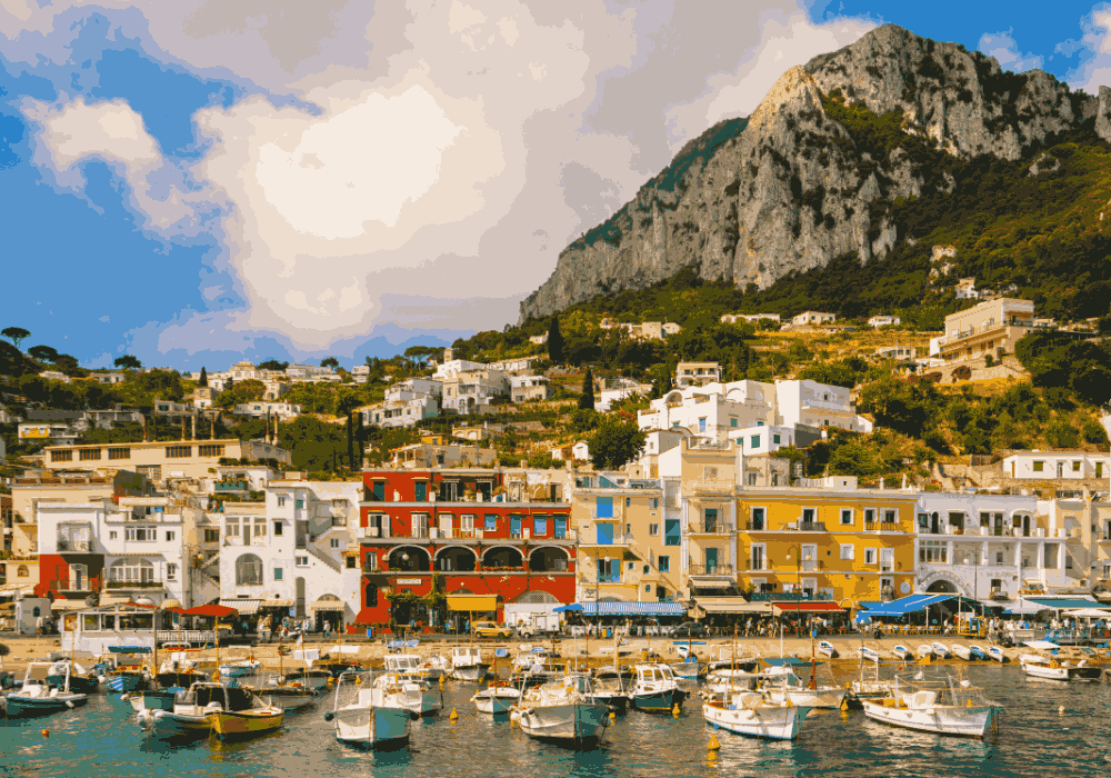 Capri walking tour through coastal streets and scenic views in Italy