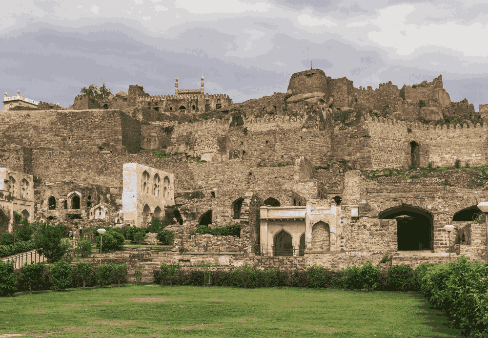 Golconda Fort walking tour through historic fortress and royal architecture in India