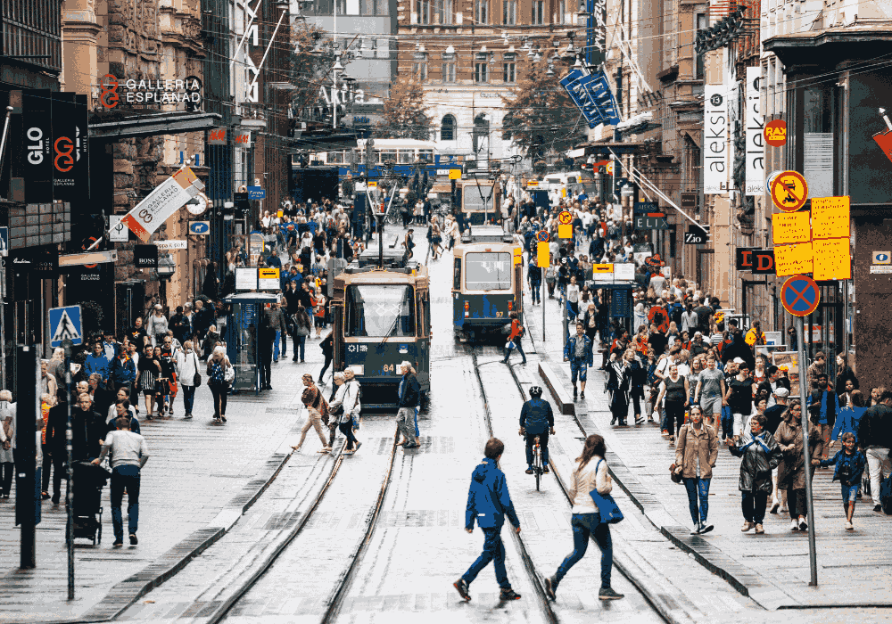 Helsinki walking tour through seaside streets and landmarks in Finland