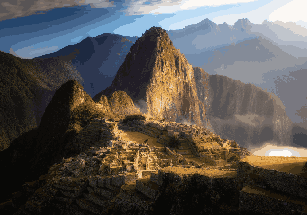 Machu Picchu walking tour through Inca ruins and Andes mountains in Peru