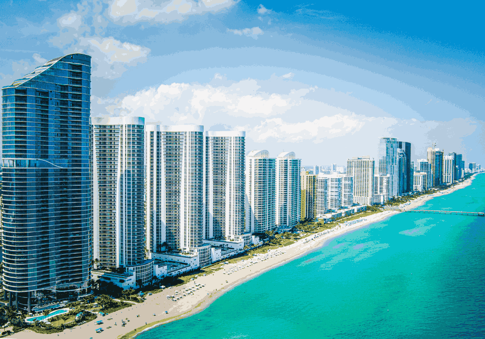 Miami driving tour through beaches and scenic roads in United States