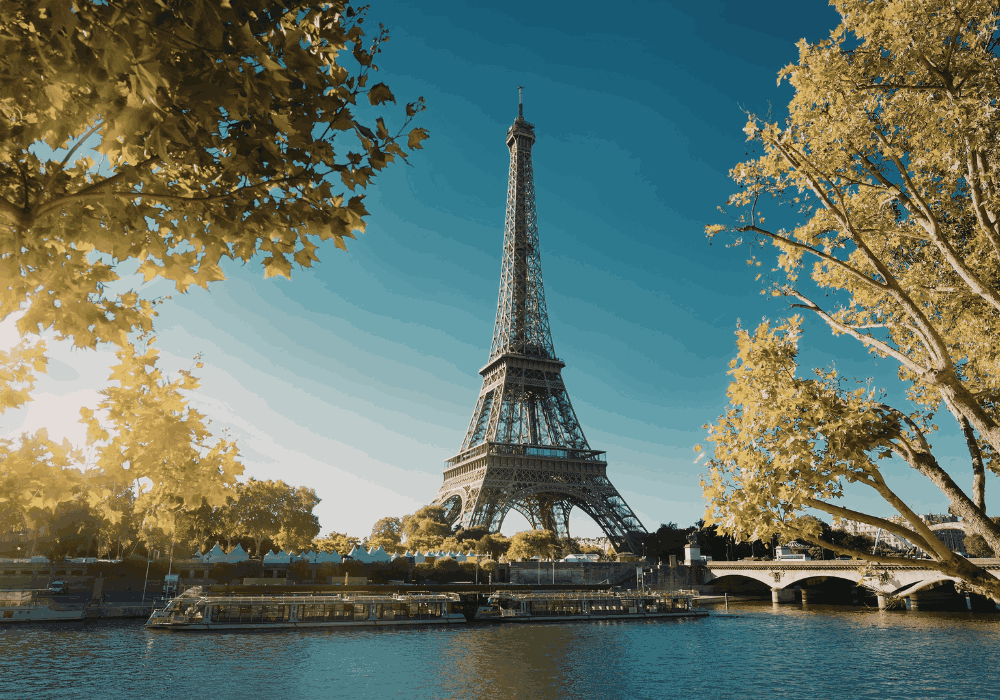 Paris walking tour through famous streets and iconic landmarks in France