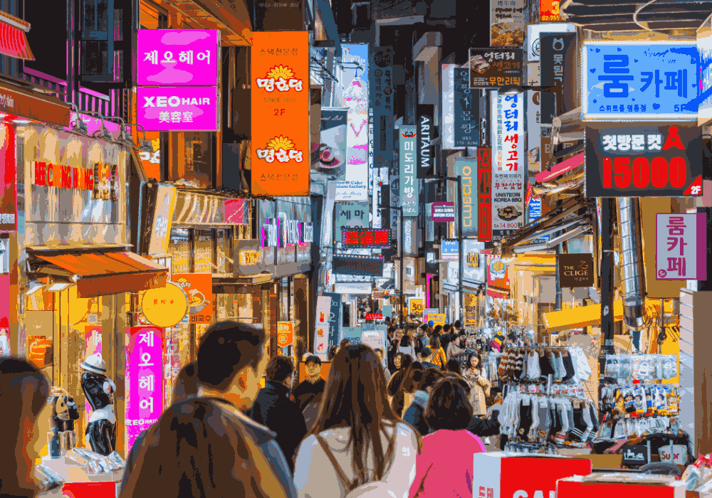 Seoul walking tour through historic streets and modern landmarks in South Korea
