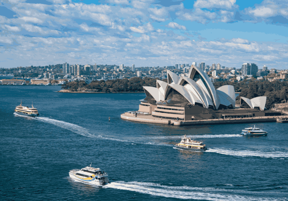 Sydney walking tour through harbor and famous landmarks in Australia