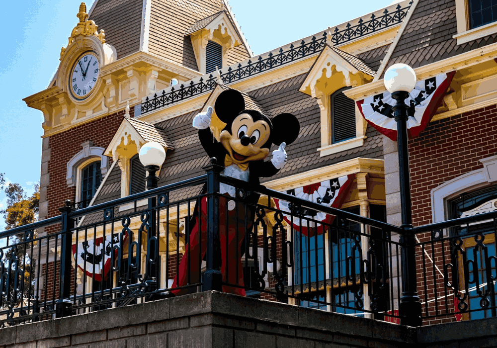 Disneyland walking tour through attractions, themed lands and magical streets in California